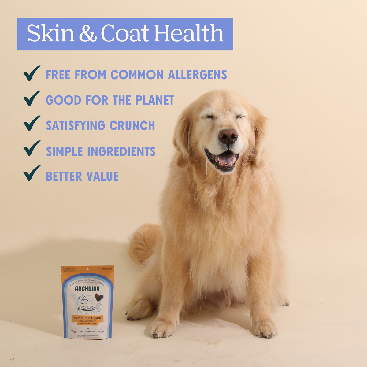 Hypoallergenic Skin & Coat Health Dog Treat