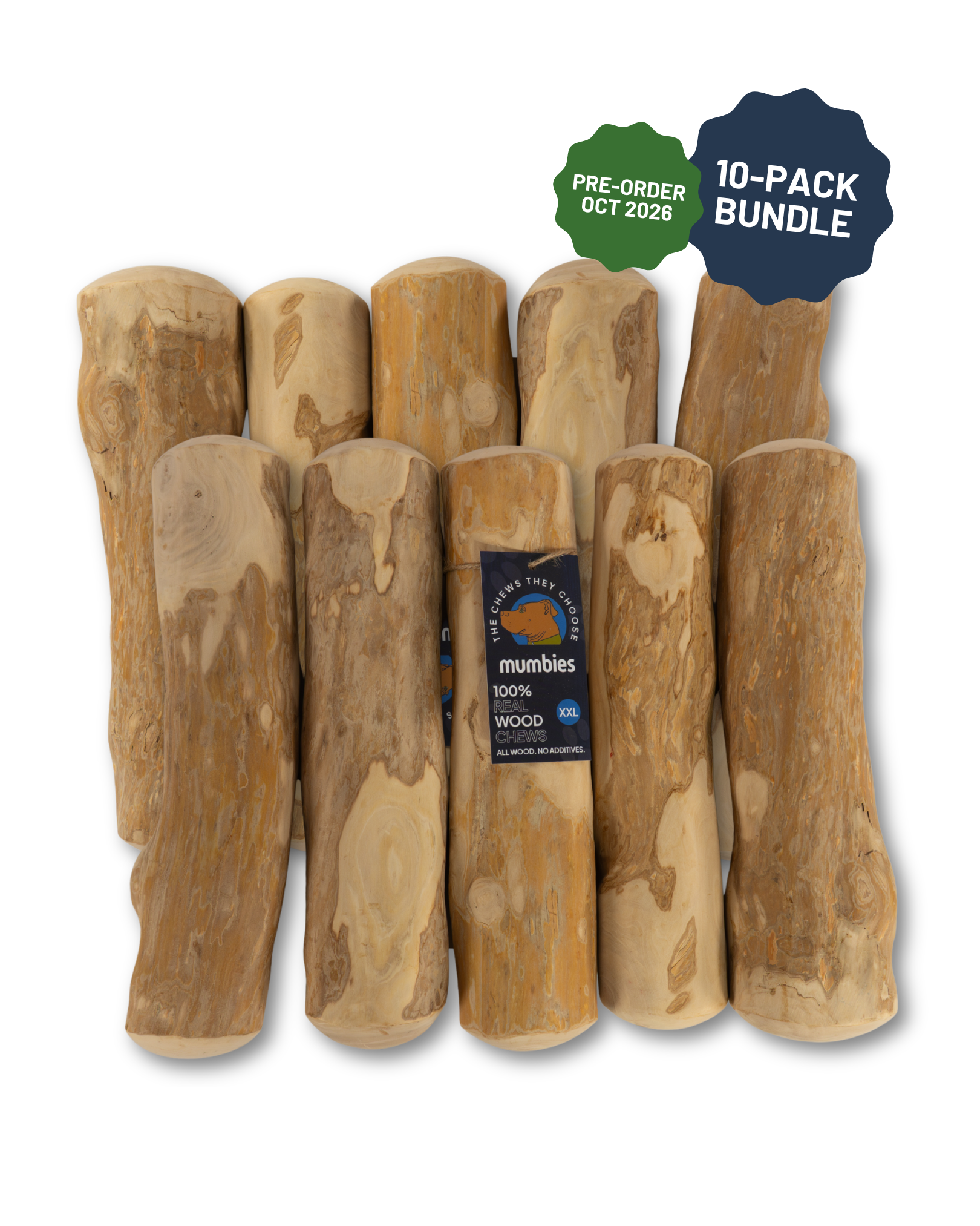 10-pack bundle of XXL Mumbies Original Chews with tag and pre-order badge