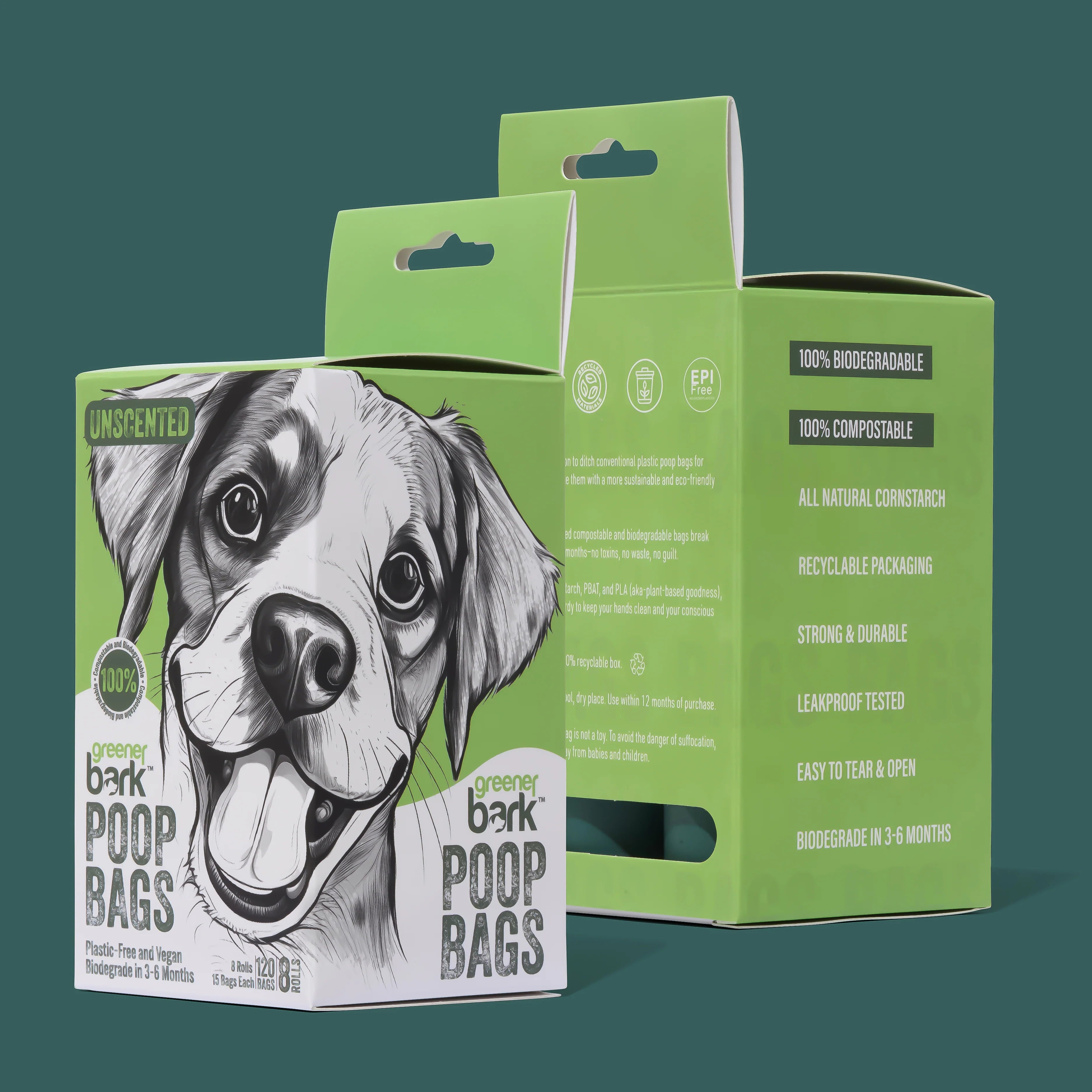 100% Compostable Dog Poop Bags