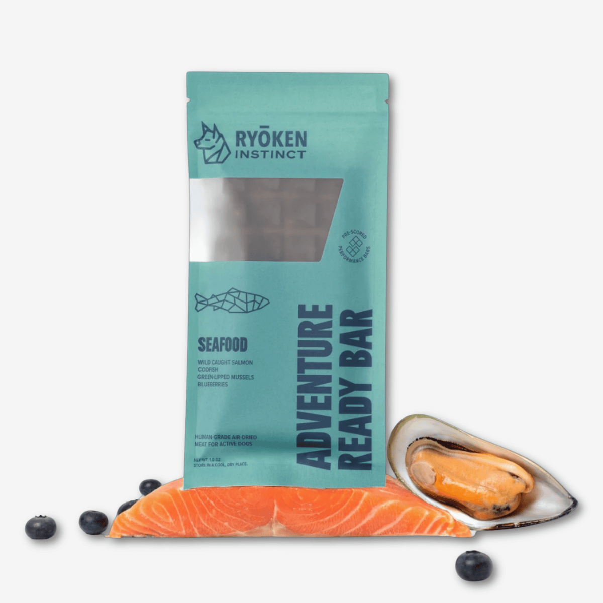Seafood Treat & Snack Bar for Active Dogs - Energy & Recovery