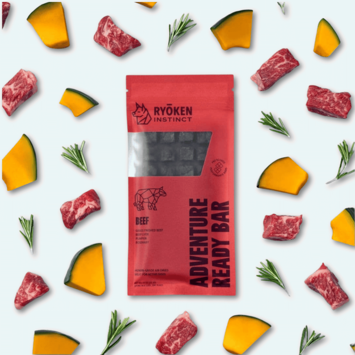 Beef Treat & Snack Bar for Active Dogs - Energy & Recovery