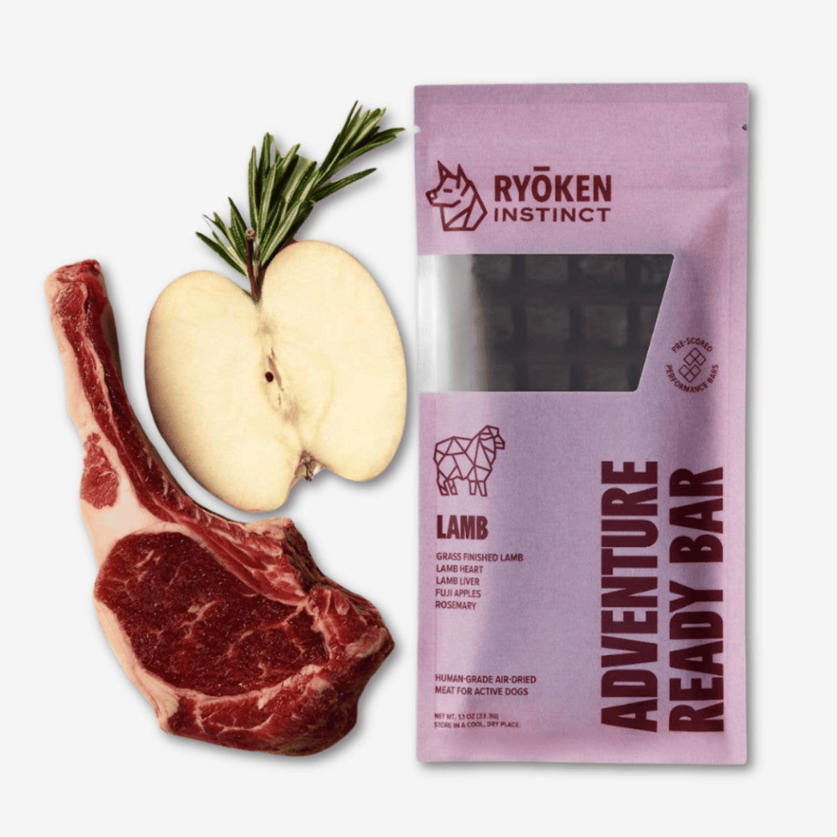 Lamb Treat & Snack Bar for Active Dogs - Energy & Recovery
