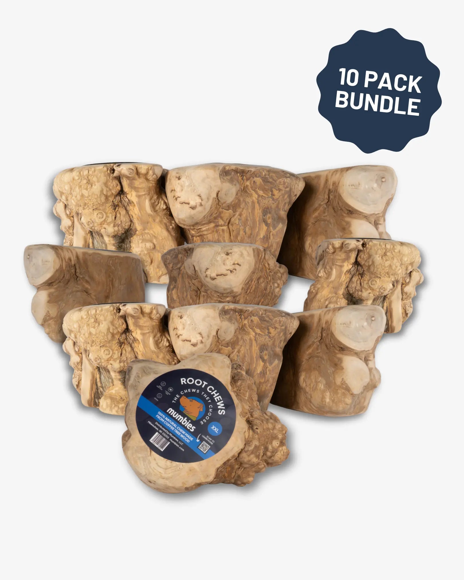 Root Chewing Coffee Wood Root Chews for Dogs by Mumbies