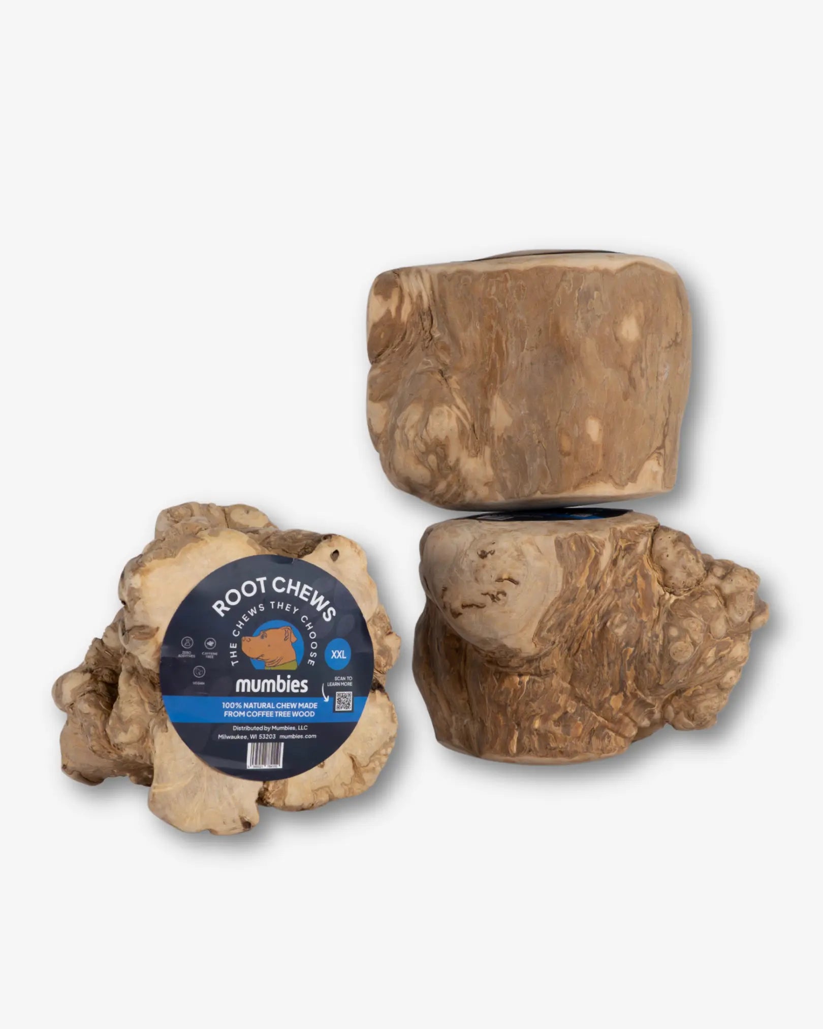 Root Chewing Coffee Wood Root Chews for Dogs by Mumbies