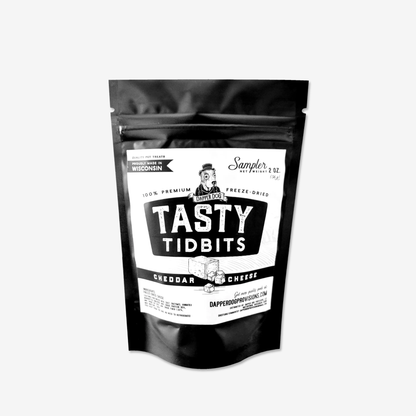 Sampler bag of Dapper Dog Cheddar Cheese Tasty Tidbits