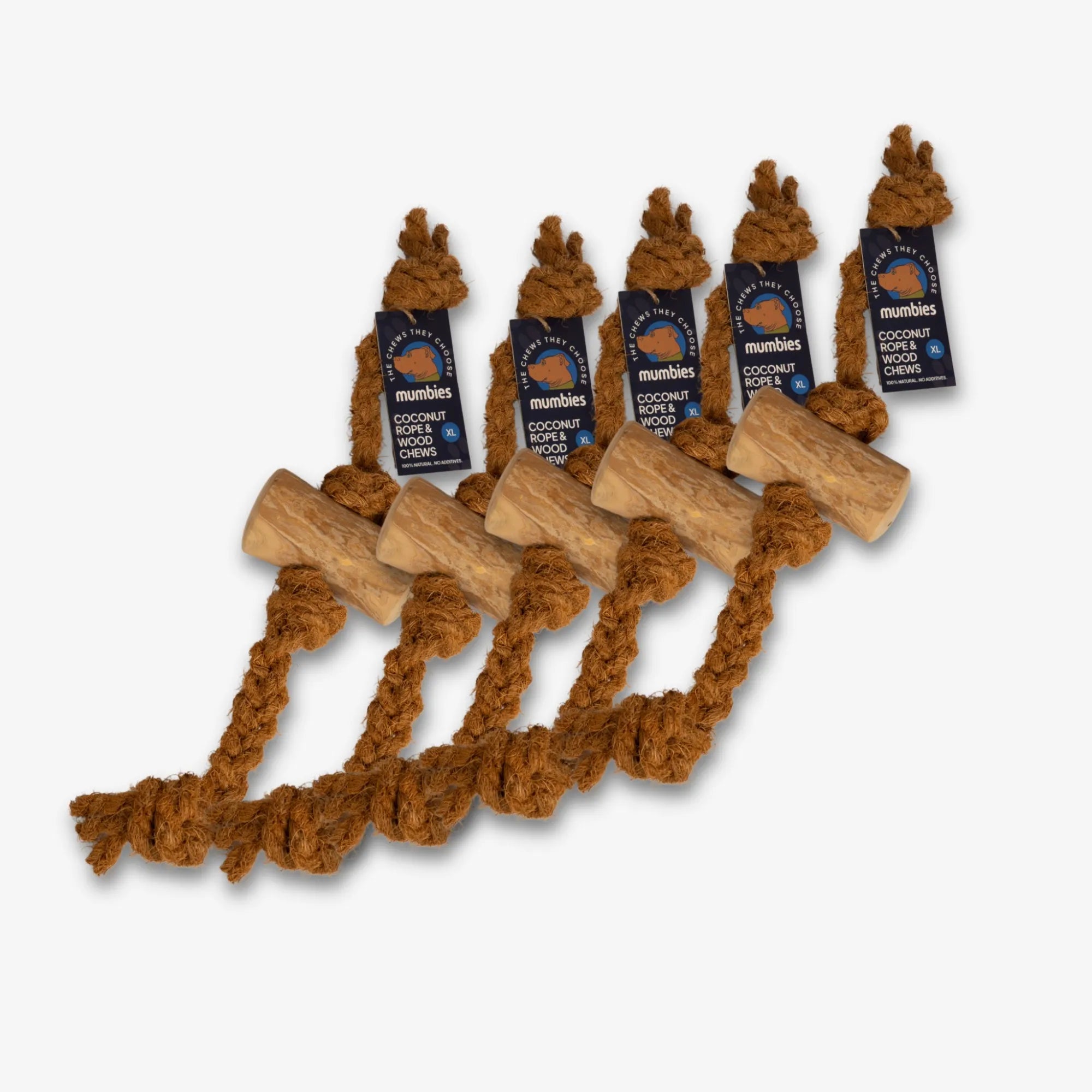 Coconut Rope & Original Chew, XL, 5 Pack