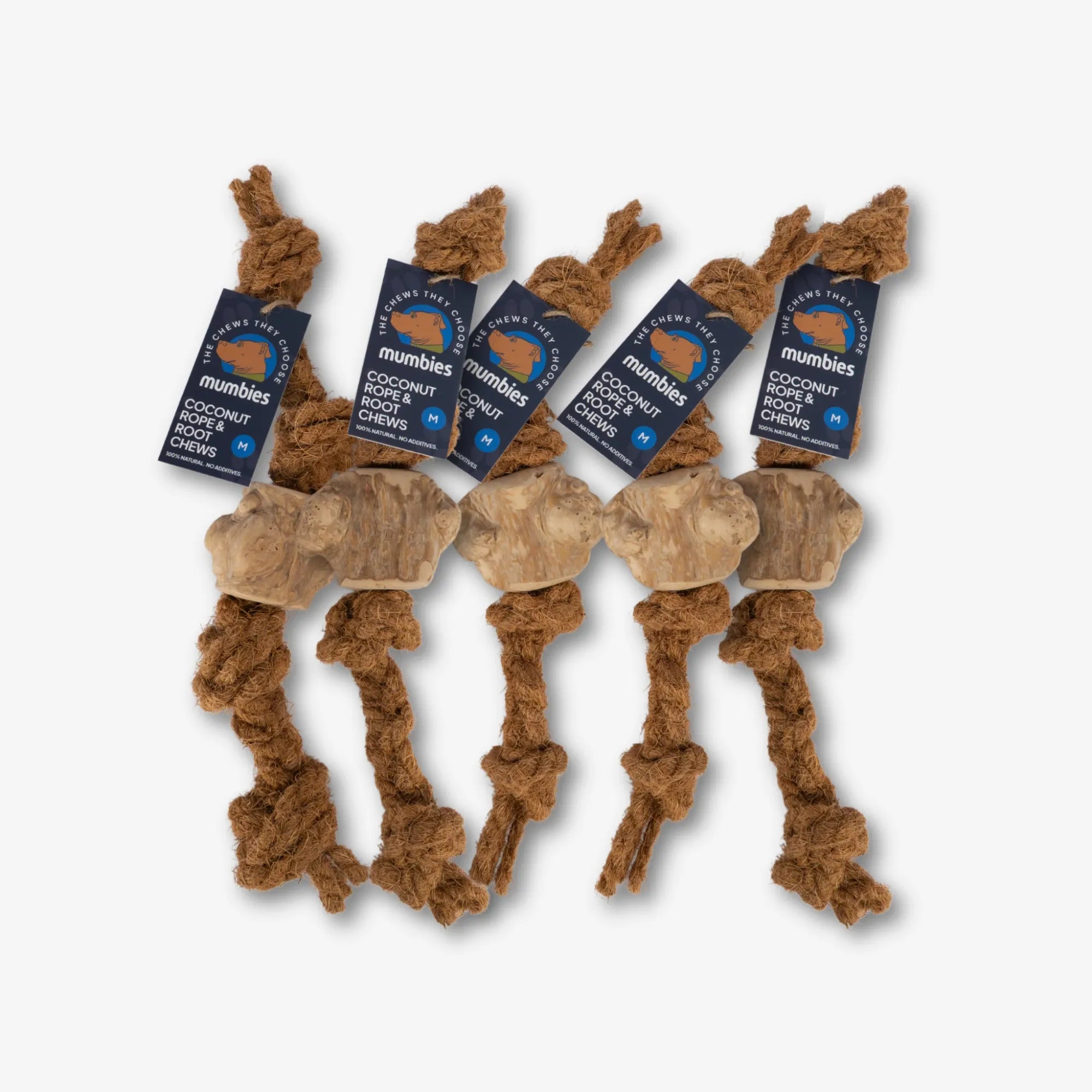 Coconut Rope & Root Chew, Medium, 5-Pack