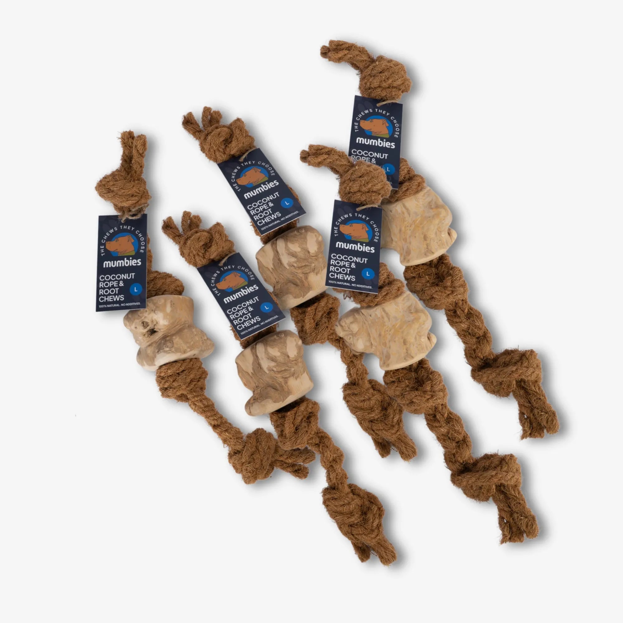 Coconut Rope & Root Chew, Large, 5-Pack