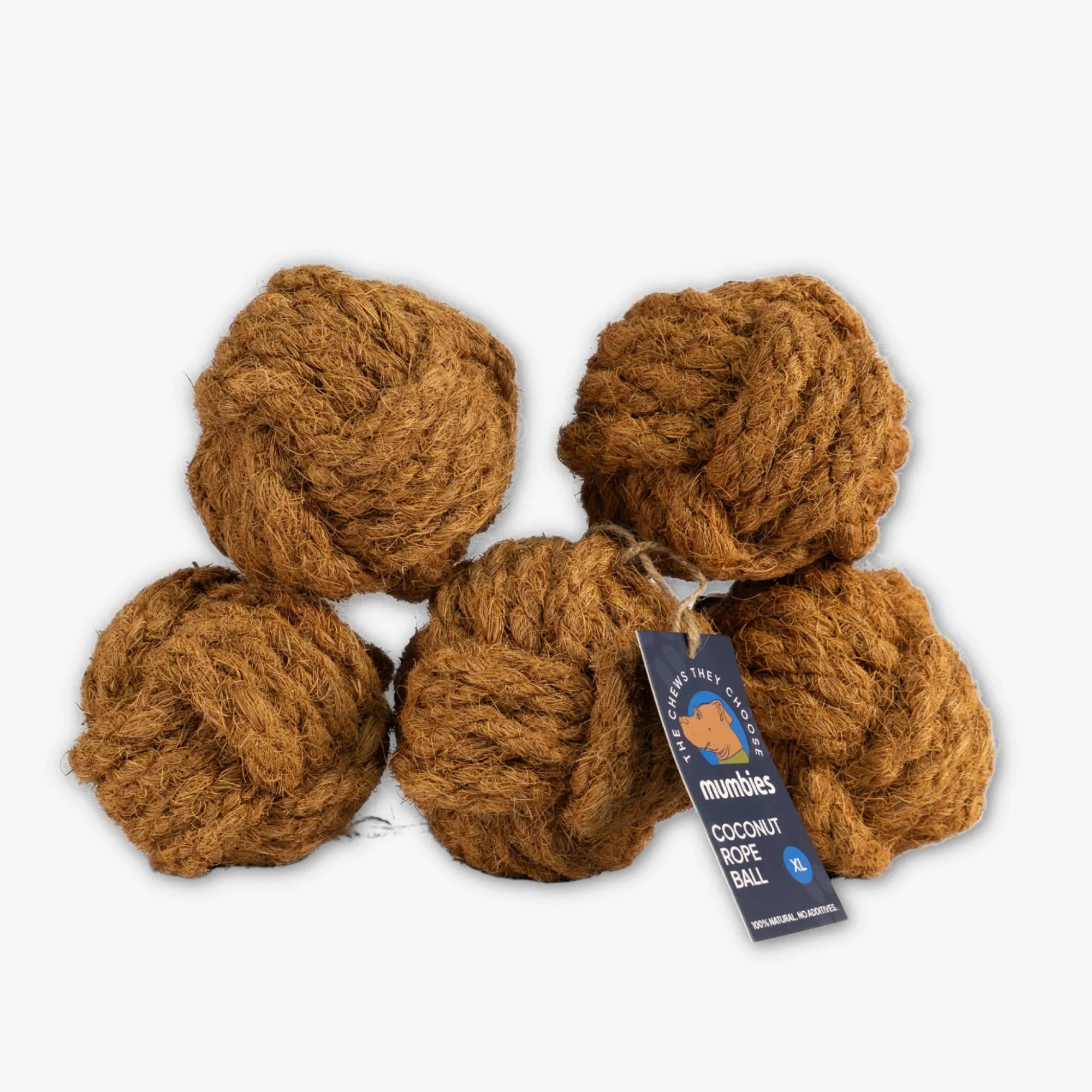 Coconut Rope Ball, XL, 5-Pack